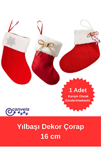 CANVELA 1Pc Christmas Decor Stocking Fireplace Wall Ornament Christmas Pine Tree Ornament Santa Claus Hanging Decor Ornament