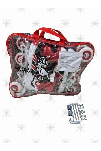 Duman Skates Adjustable 4-Wheel Lighted Metal Body Practice Mia Skates Bag Lighted Skates