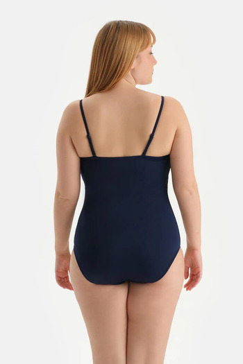 Dagi Navy Blue Removable Strap Corseted Recovery Swimsuit