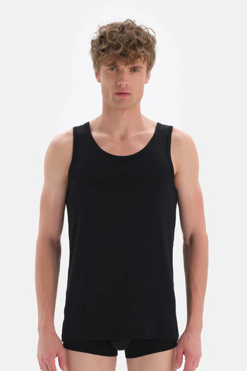 Dagi Black Micro Modal Men's Undershirt