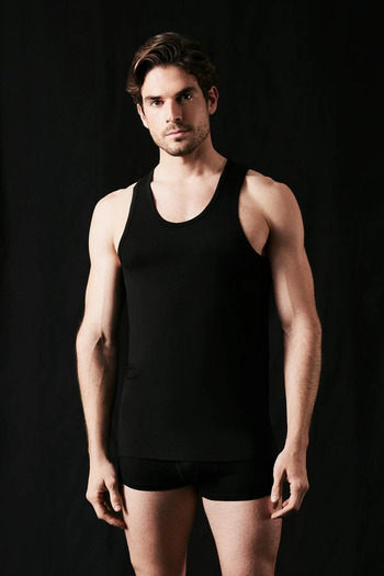 Dagi Black Basic Modal Tank Top