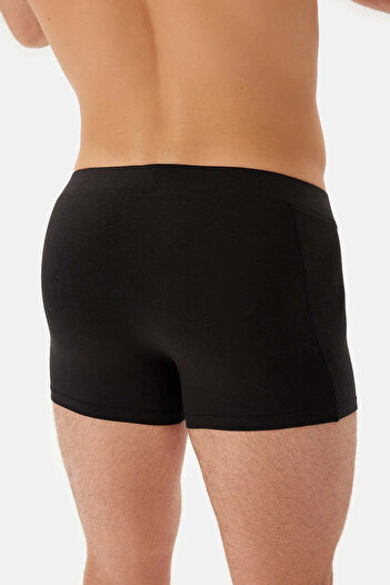 Dagi Black Seam Detailed Fabric Covered Elastic Boxer