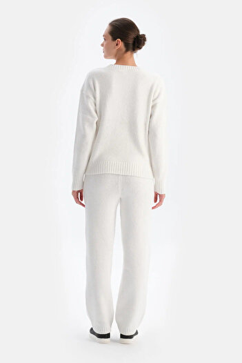 Dagi White Fleece Sweatshirt