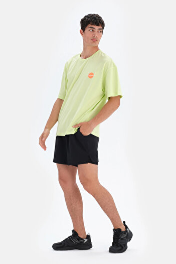 Dagi Black Active Leggings Woven Shorts