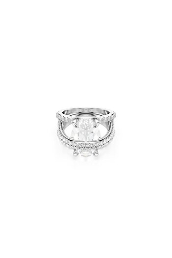 Swarovski 5698475 Swarovski Yüzük Hyperbola:Rıng 3 Rows Whıte/Rhs 50-55