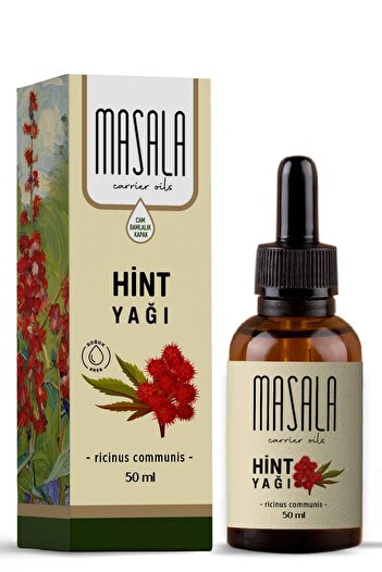 Masala Hint Yağı Soğuk Sıkım 50 ml %100 Saf Ve Doğal Castor Oil