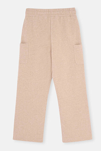 Dagi Pantaloni maro din bumbac local de culoare naturală