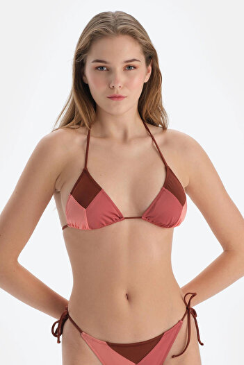 Dagi Small Triangle Bikini Top - Καφέ