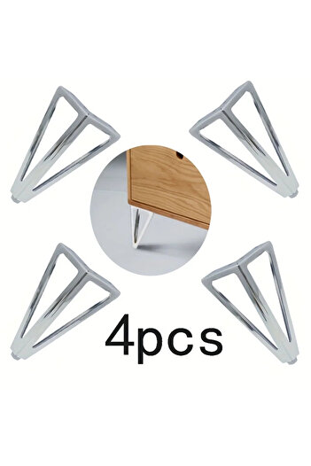 Furniture Legs Gold Triangle Metal Furniture Legs - Set of 4, Sturdy Bases for Tables, Cabinets, and Sofas