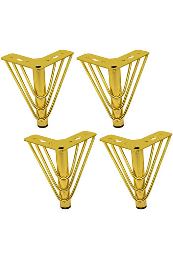 Legs Gold Metal Mesh Table Legs - Set of 4, Durable and Easy to Install for Furniture (Chairs, Coffee Tables, Sofas)