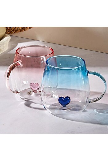 Perotti Love 2-Piece Glass Mug 400 ml