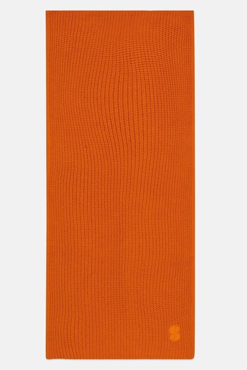 s.Oliver Women Knitted Shawl 180 x 40 Cm, Orange