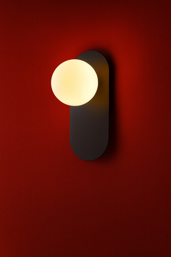 VENON 1 Piece Ellipse Metal Sconce Glop White Glass Wall Lamp Modern for Bedroom-Bedside-Bathroom