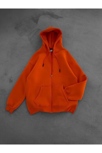 bergibo Oversize Zip-Up Cardigan with Hood - Shardon 3-Ply 100% Compact Combed Cotton Cardigan