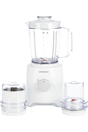 Kenwood خلاط BLP304 بقوة 450 واط - سعة 1.6 لتر، سرعتان + نبضة، مطحنتان، شفرات فولاذية قابلة للإزالة، أبيض