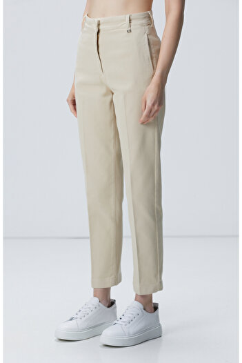 Network Bej Basic Casual Denim Pantolon