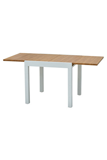 Maison Mex Masa extensibila mica gradina/terasa DRESDEN L.80/160 l.80 H.75 alb/natur