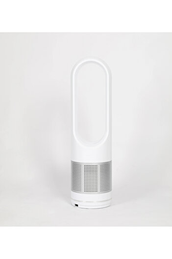 Rotixfy Aer condiționat portabil, ventilator fără lame pentru răcire, înălțime 80 cm, alb și argintiu