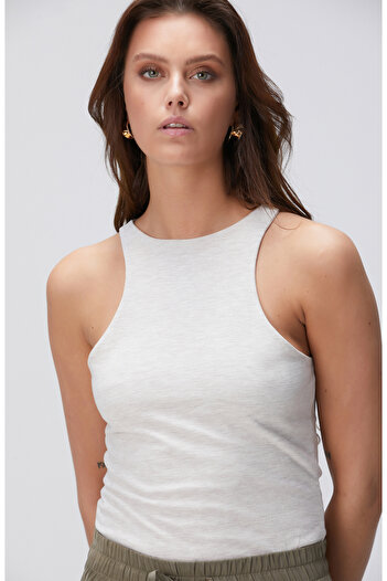 Network Bej Melanj Bodysuit T-shirt