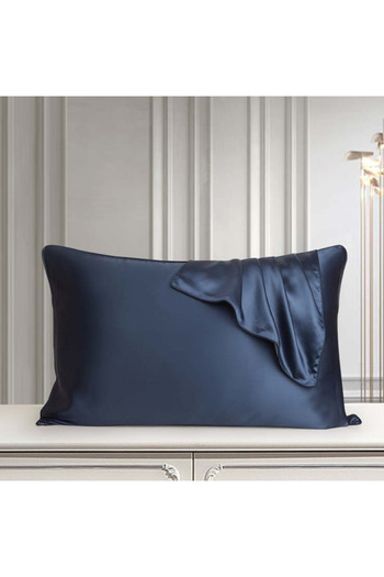 Rotixfy Silk Pillowcase by Rotixfy, Double Layer, Noble Blue, 48x74 cm