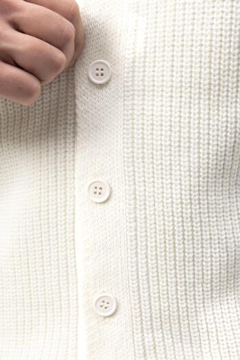 Valiberta Ανδρική ζακέτα Σελάνης Knit - Oversize, Κουμπί, Εκρού