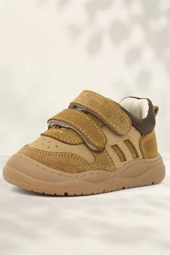 Rakerplus Schaggy Baby Sneakers - Genuine Leather, Tan Brown