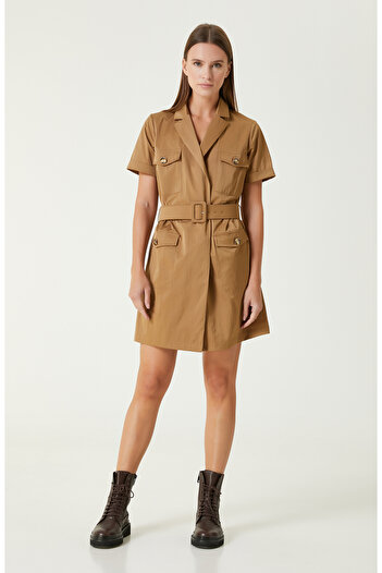 Network Olive Mini Elbise