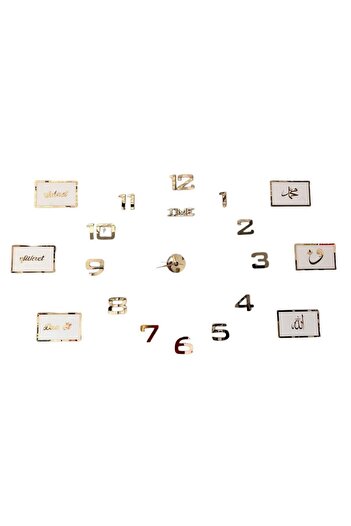 Numa Concept Gold Plexiglass Watch, Be Grateful, Pray, Set of 2