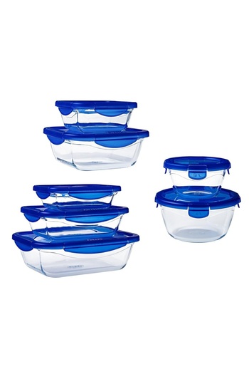 Pyrex Cook&Go 7-Piece Set Food Storage with Airtight Lid