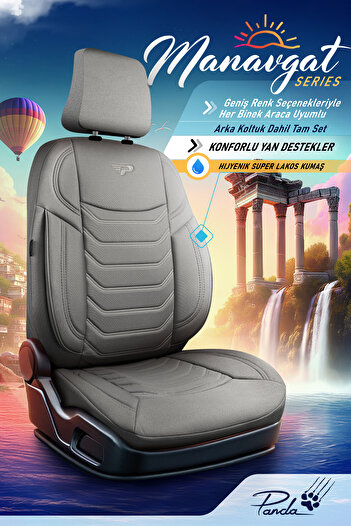 Panda Kılıf Panda Manavgat Series Lakos Fabric Car Seat Cover - Full Set