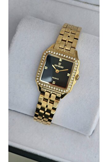 Raymond Rym-213060 Square Women's Watch Gold-Black