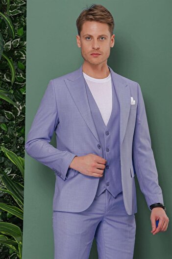 Efor TK 870 Slim Fit Mavi Klasik Takım Elbise