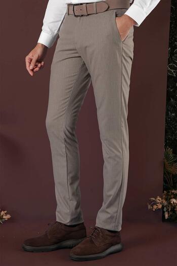 Efor P 1136 Slim Fit Bej Klasik Pantolon