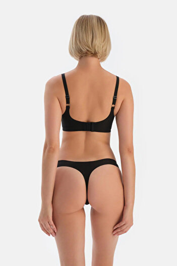 Eros Black Camisole Thong Panties