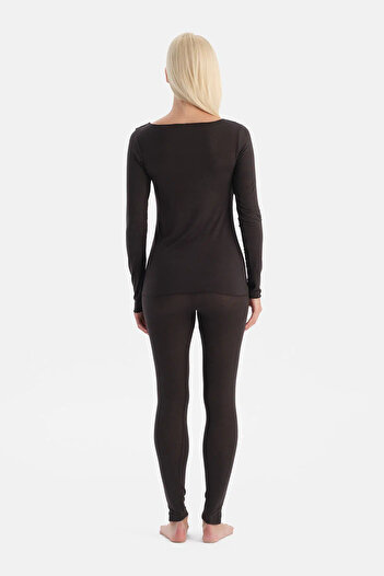 Eros Dark Brown Modal Cashmere Leggings