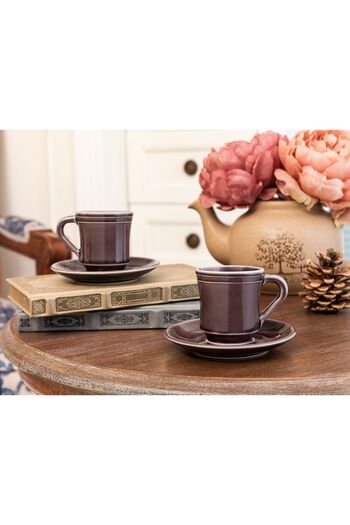 Madame Coco Beaute 2-Person Coffee Cup Set - Plum - 100 Ml