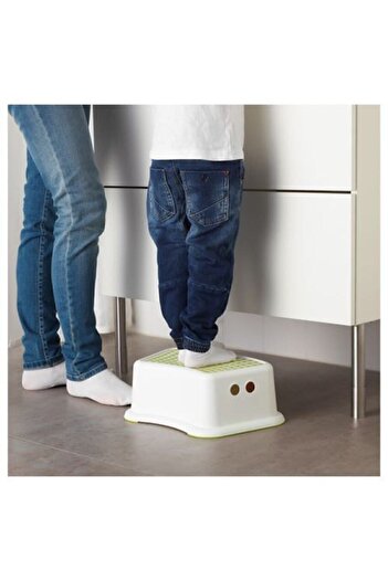 IKEA Çocuk Banyo Basamak Beyaz-yeşil