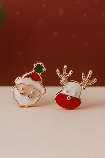 Jaida Moda Women's Christmas Earrings with Santa Claus and Deer Figure
