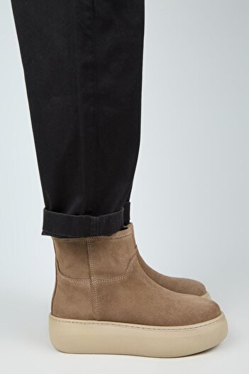 Manijero Γυναικείες μπότες Gemma από γνήσιο δέρμα Flat Mink με γούνα στο εσωτερικό