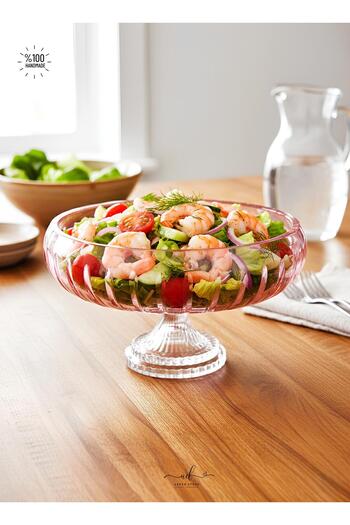 AKDEN STORE Handmade Crystal Decorative Tableware Presentation Bowl