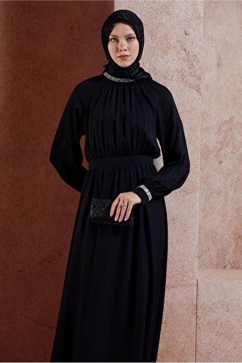 Alvina Stone Detailed Dress - Model 42553