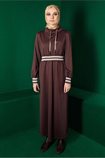 Alvina ELASTIC DRESS WITH WAIST AND CUFFS 43327