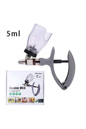 Choice 5ml 1 Pc 2/5ml Poultry Automatic Syringe With Vaccine Bottle Veterinary Continuous Injector Adjustab