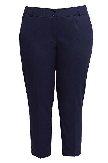 Alvina Plus Size Pipe Leg Trousers - 70723