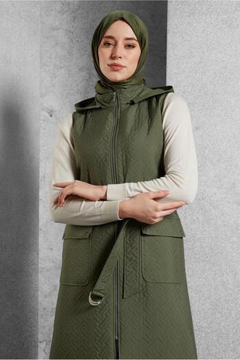 Alvina Belted Quilted Vest 45242