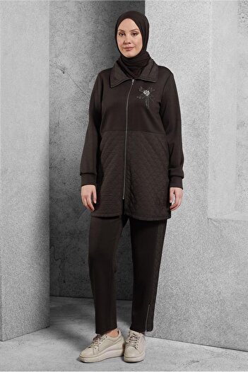 Alvina Quilted Trousers Tracksuit Suit 45036