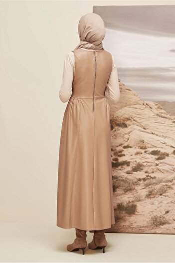 Alvina SUNİ DERİ JİLE ELBİSE 46092