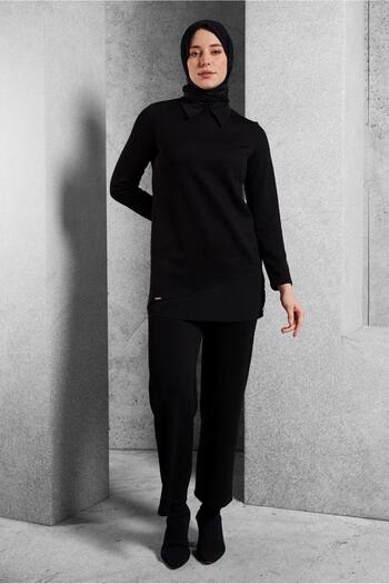 Alvina 45280 Model Shirt Collar Trousers Set