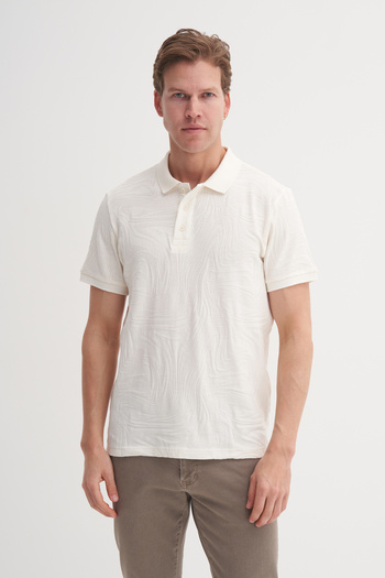 Cazador Μπλουζάκι με μοτίβο με κυματιστό γιακά Polo Regular Fit