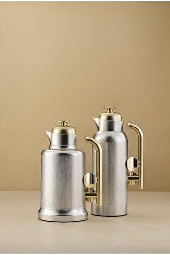 ALSAIF Sandra thermos set, matte nickel gold